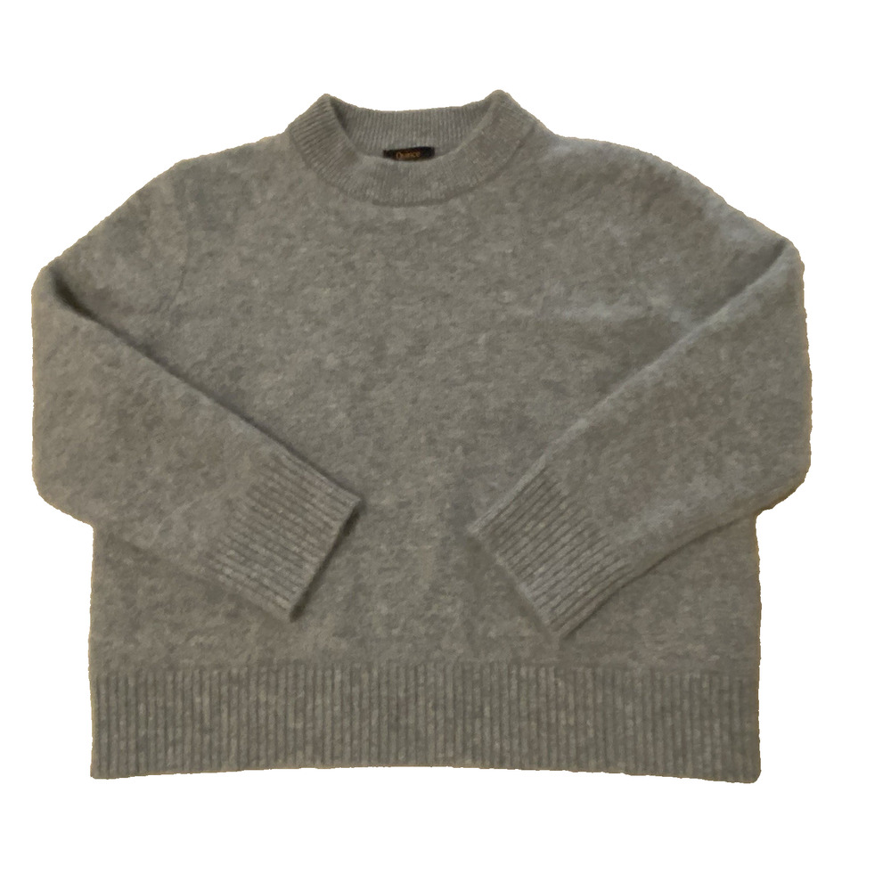 Quince Mongolian Cashmere Crewneck Sweater XS Heather Grey‎ Luxury Cozy Preppy
